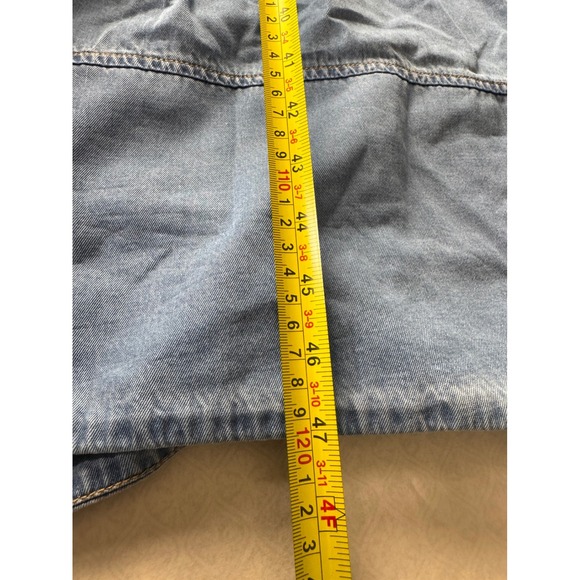 MISA LOS ANGELES Denim Off Shoulder Smocked Waist Midi Dress Blue Size‎ s/m - Picture 7 of 10